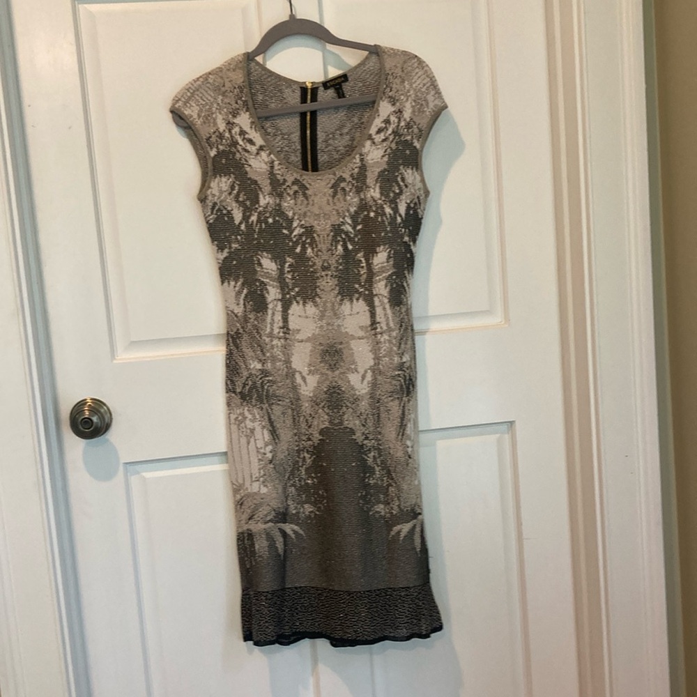 Escada Metallic knit dress